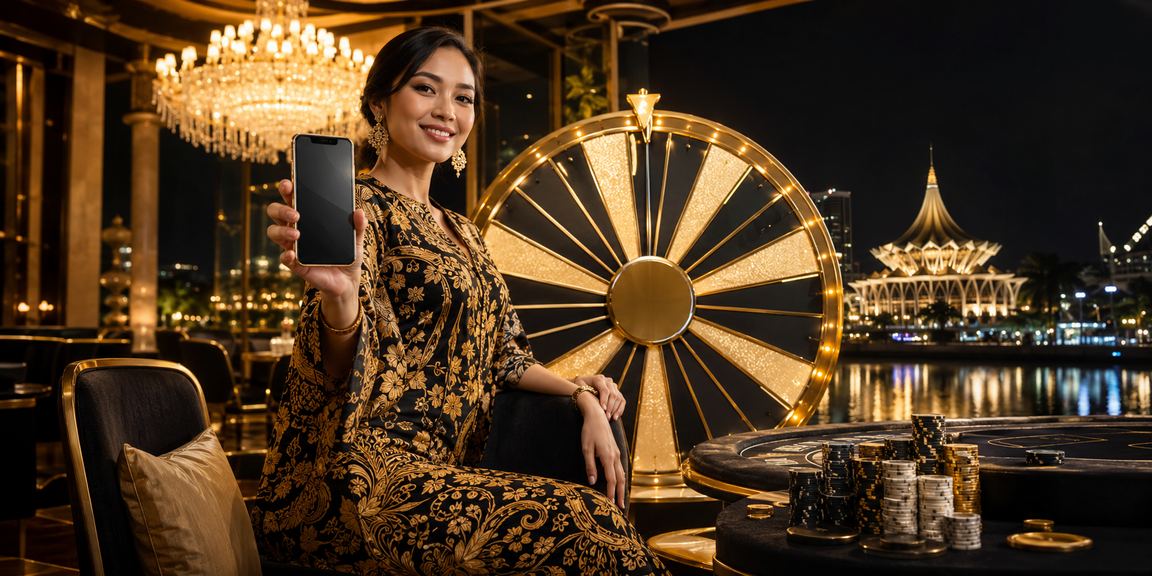 Cabutan bertuah kriket Kuching dengan motif batik Malaysia tempatan yang unik